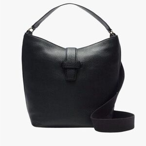 J. Crew Black Leather Tote Bag